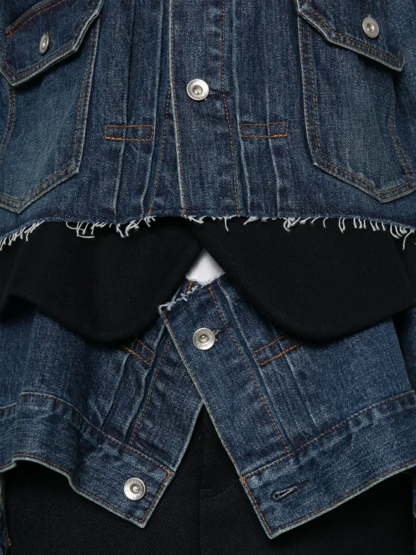 Sacai デニムジャケット | ブルー | FARFETCH JP