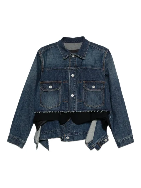 sacai frayed denim jacket