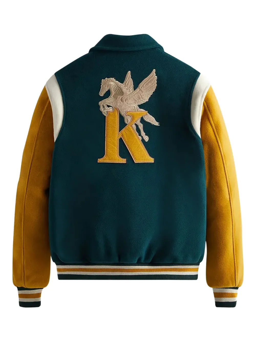 Kith Pegasus-embroidered Wool Jacket In Green
