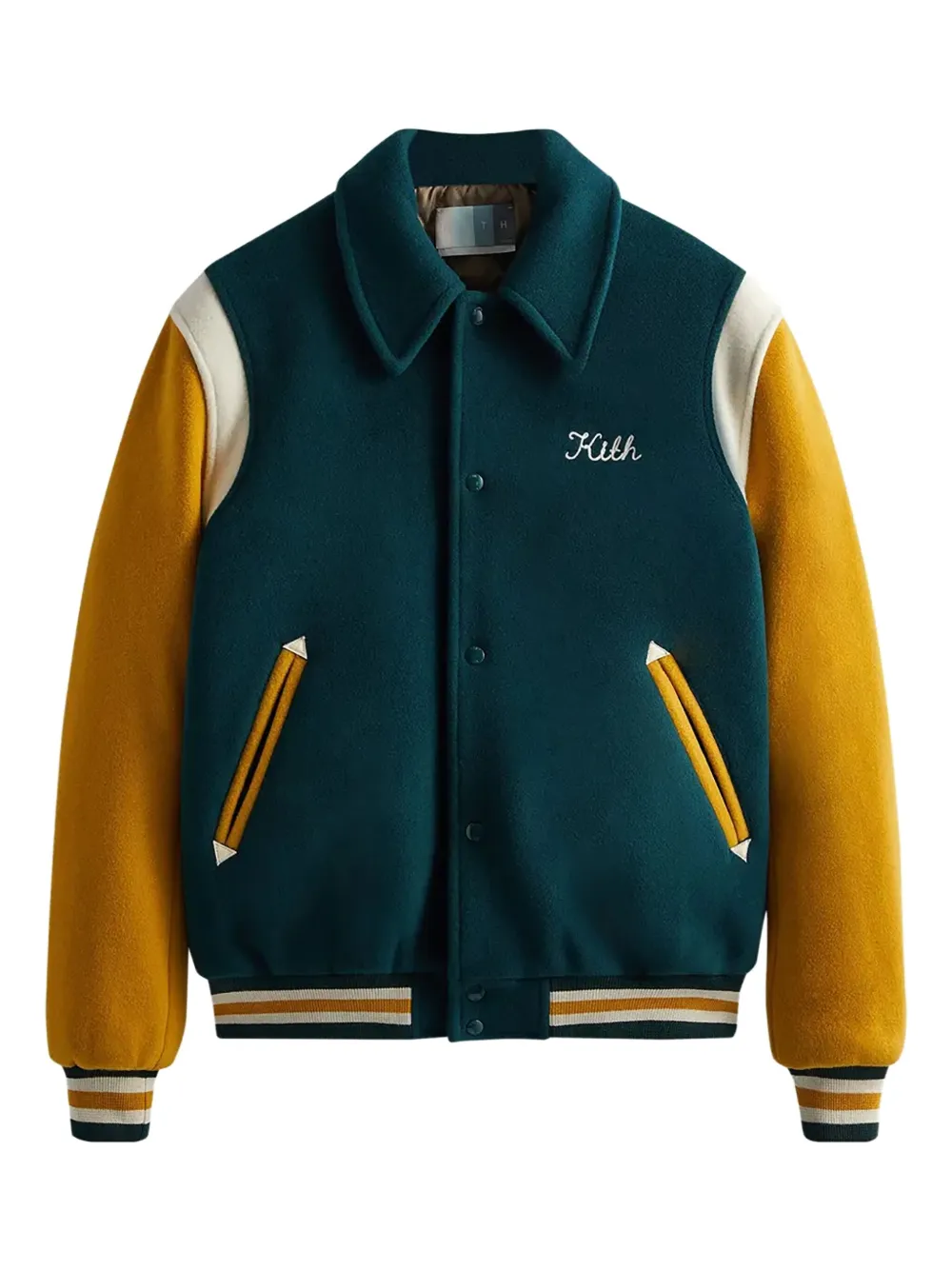 Kith Pegasus-embroidered Wool Jacket In Green
