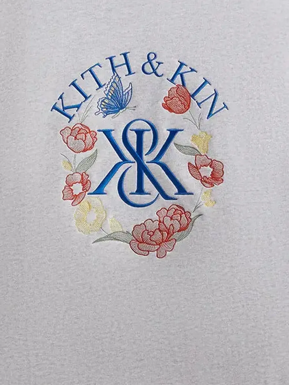 KITH Nelson monogram floral-embroidered sweatshirt - Grijs