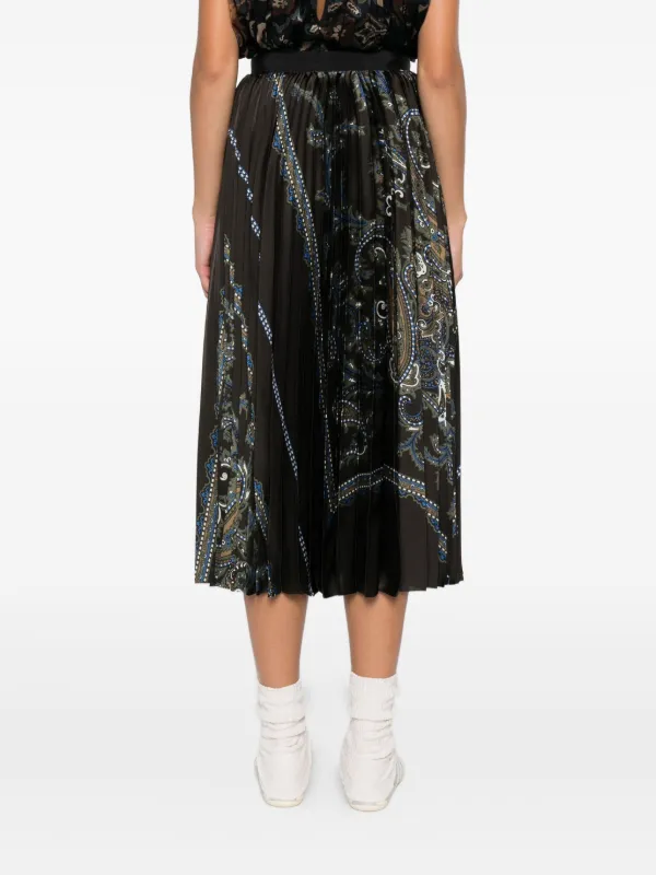 Sacai ペイズリー スカート | グリーン | FARFETCH JP