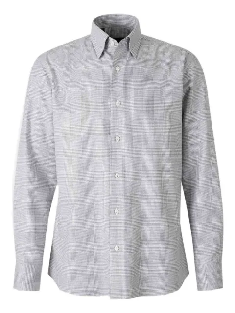 Brioni camisa manga larga con motivo de cuadros