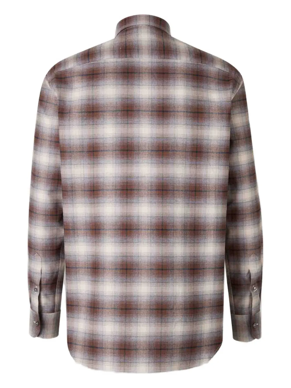 Brioni check-pattern cotton shirt - Bruin