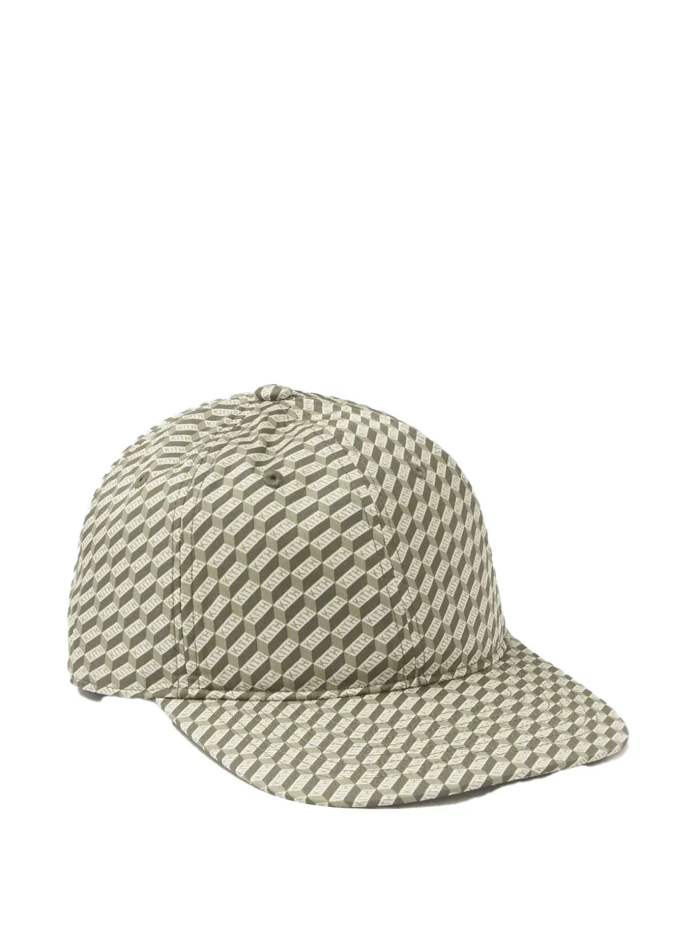 Kith Monogram-print Cap In Green