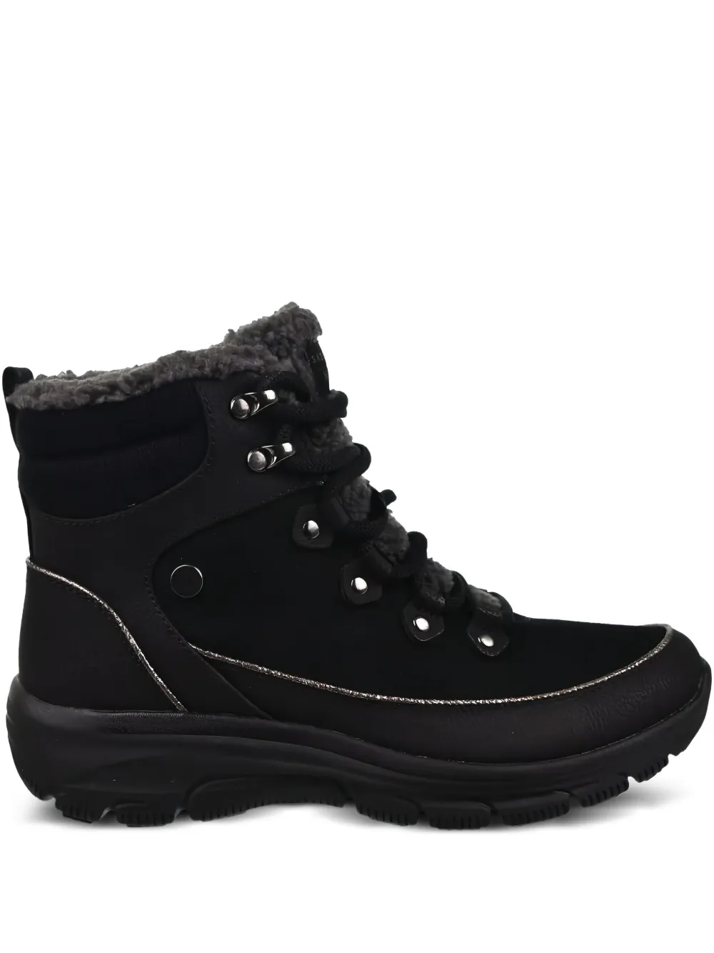 Skechers x Martha Stewart Easy Going suede lace-up hiking boots | Black | Image 1
