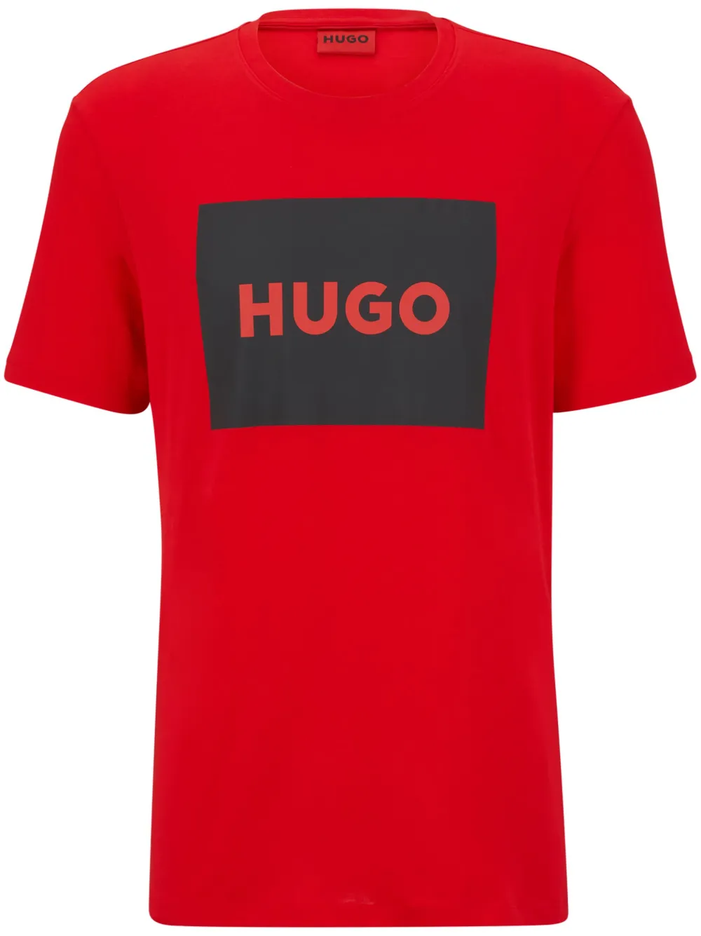 HUGO Camiseta de algodão com logo | Vermelho | Image 1
