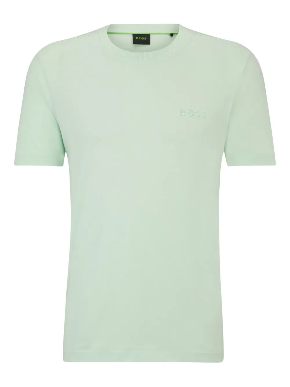 BOSS logo-embroidered cotton T-shirt – Green
