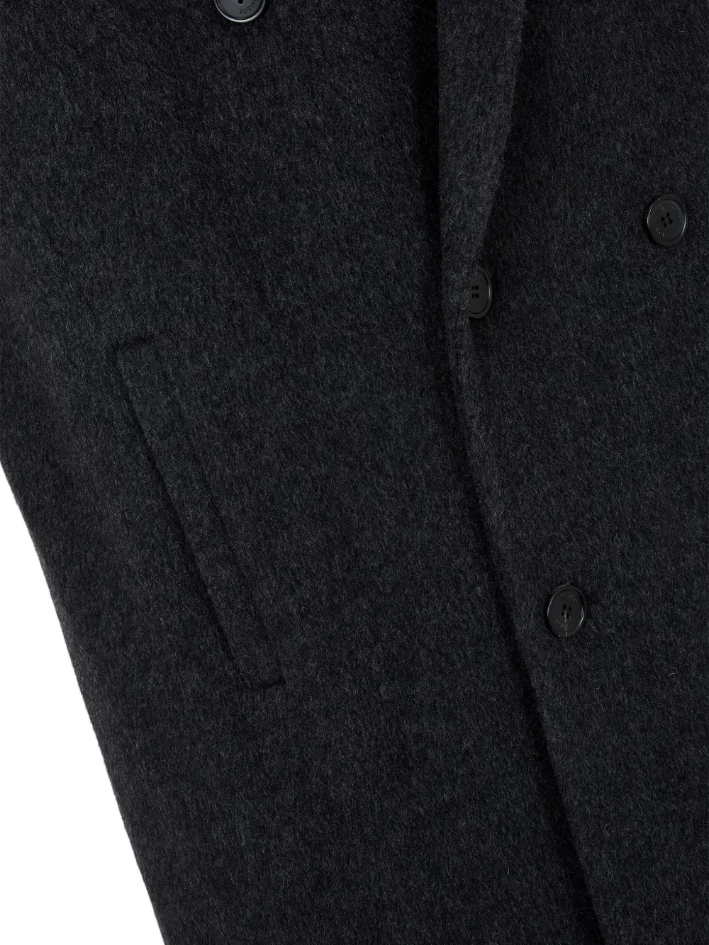 Studio Tomboy Double-breasted Coat In Black