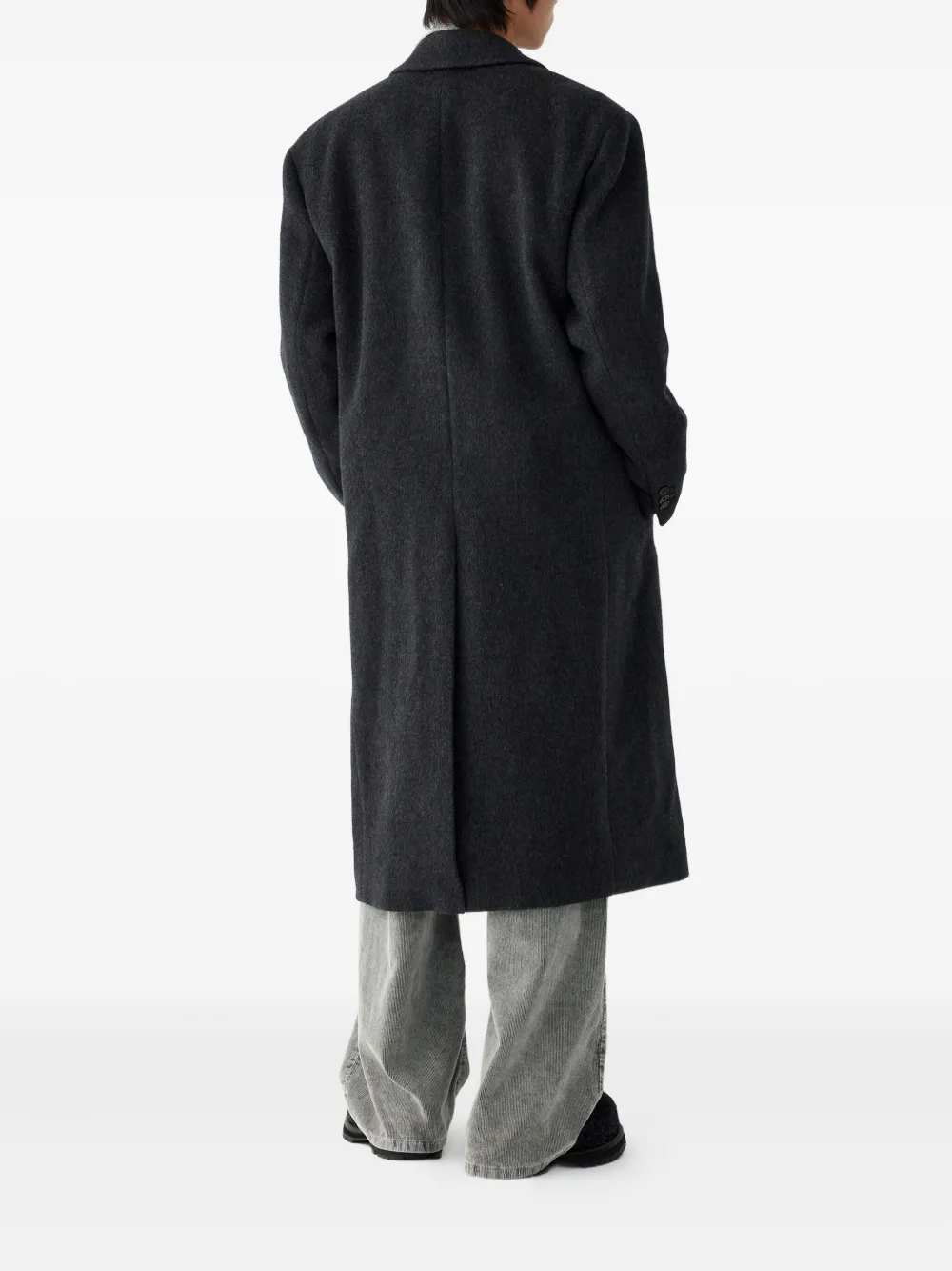 Studio Tomboy Double-breasted Coat In Black