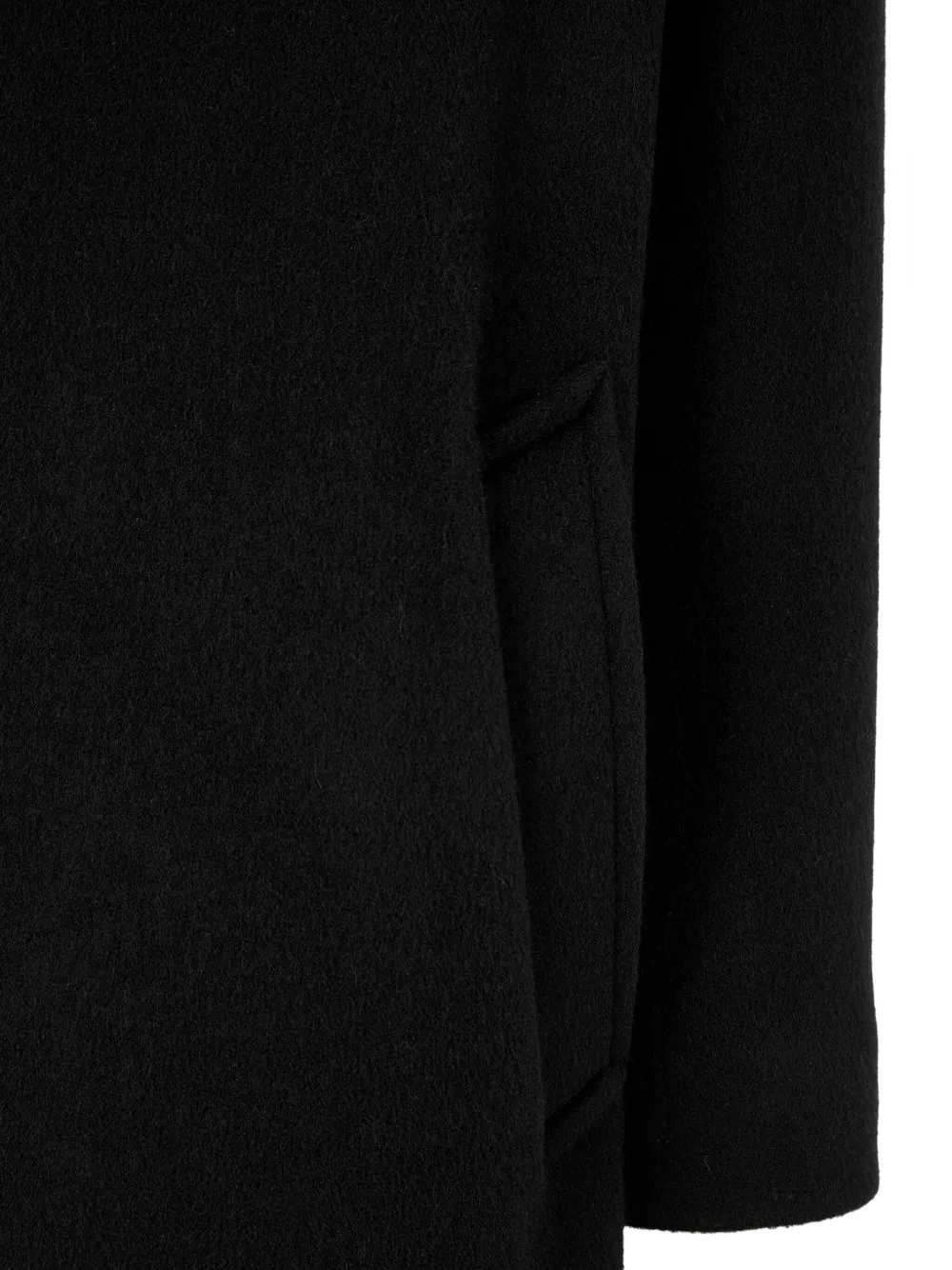 Studio Tomboy Single-breasted Welt-pocket Coat In Black