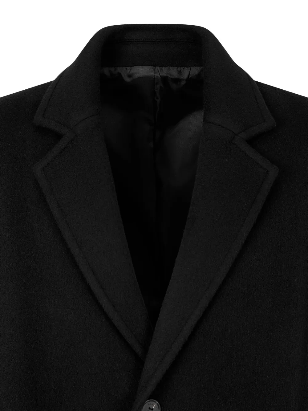 Studio Tomboy Single-breasted Welt-pocket Coat In Black