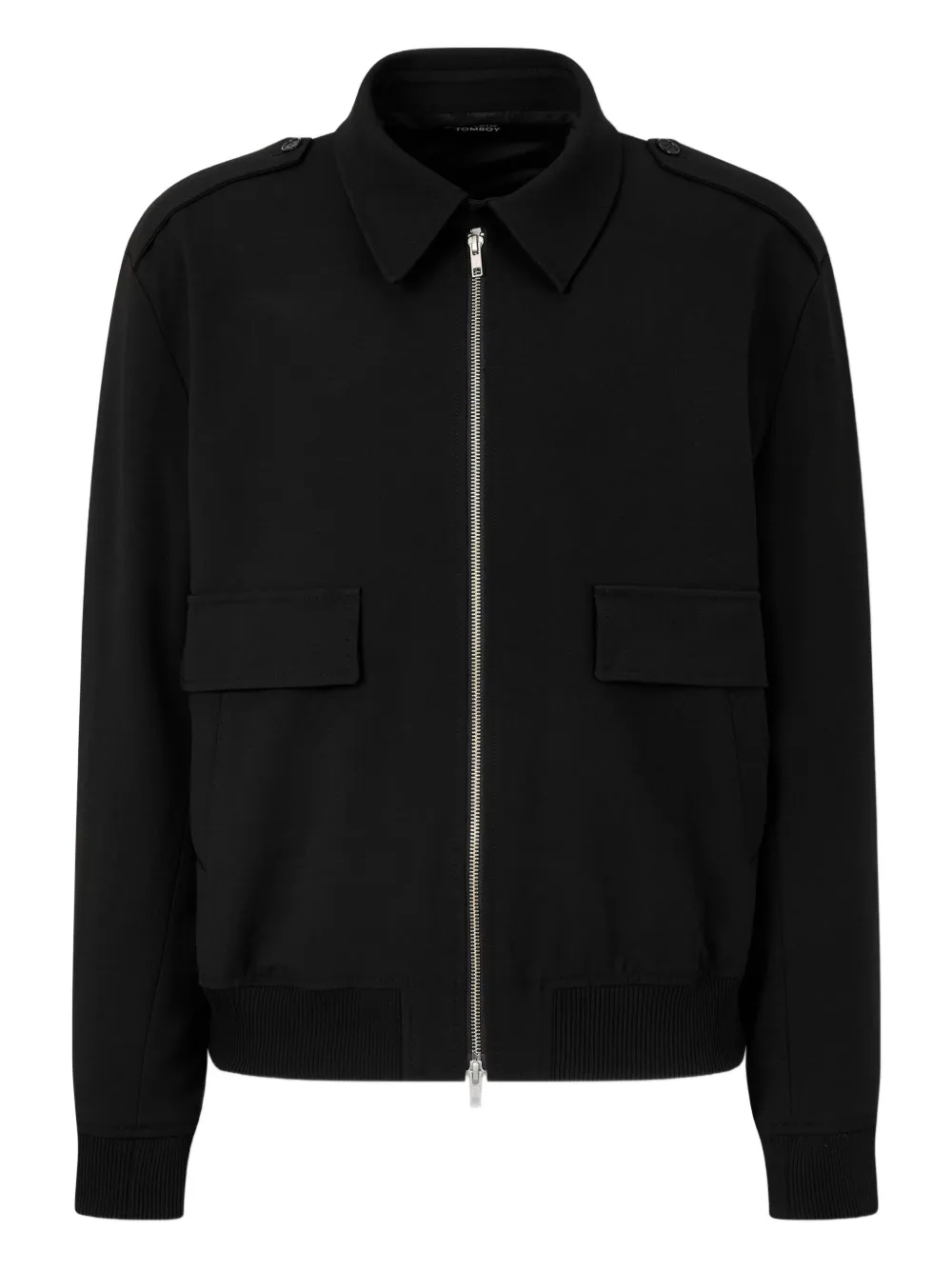 STUDIO TOMBOY zip-up flap-pocket jacket - ブラック STUDIO TOMBOY zip-up flap-pocket jacket - ブラック