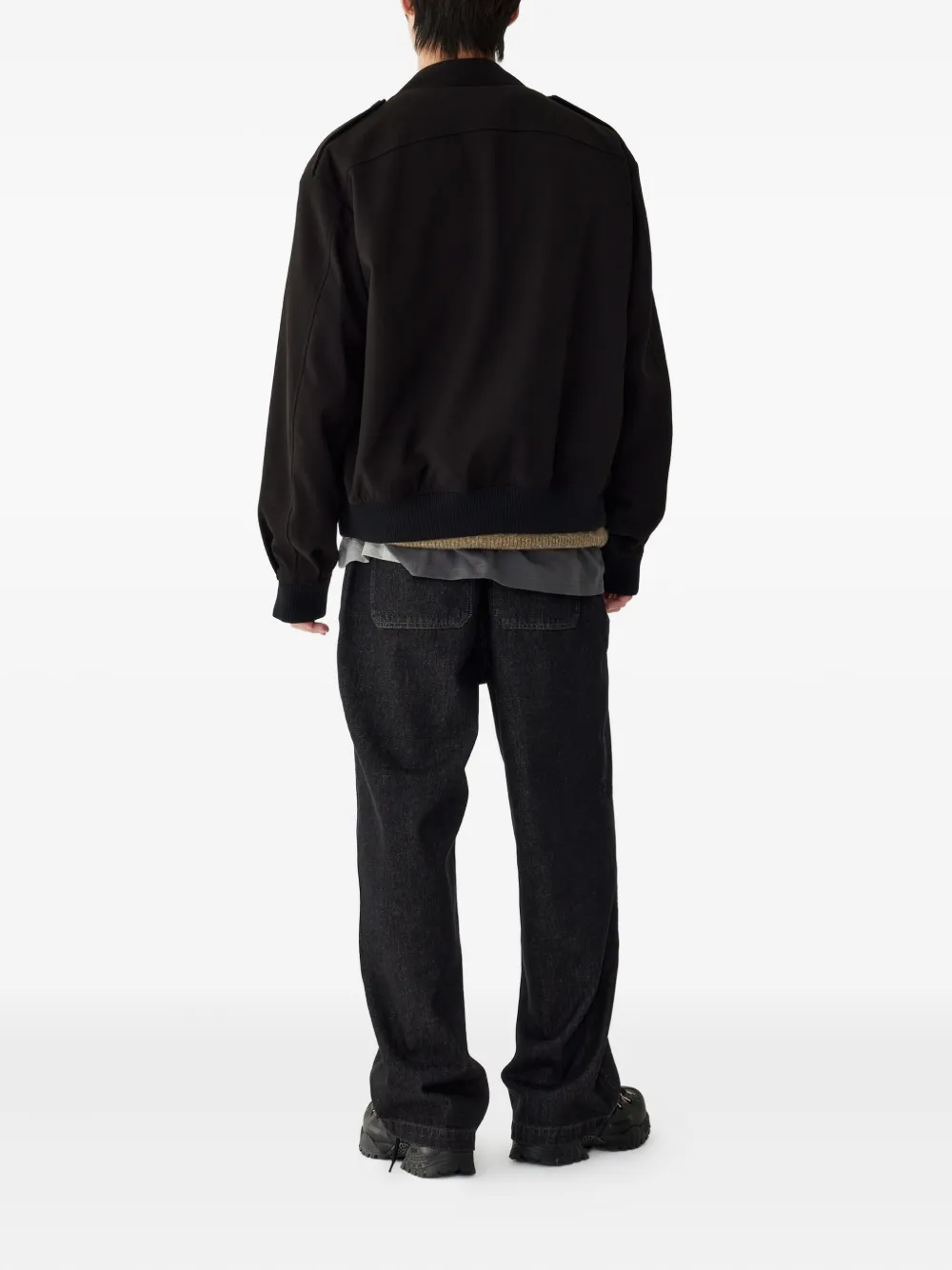 Studio Tomboy Zip-up Flap-pocket Jacket In Black
