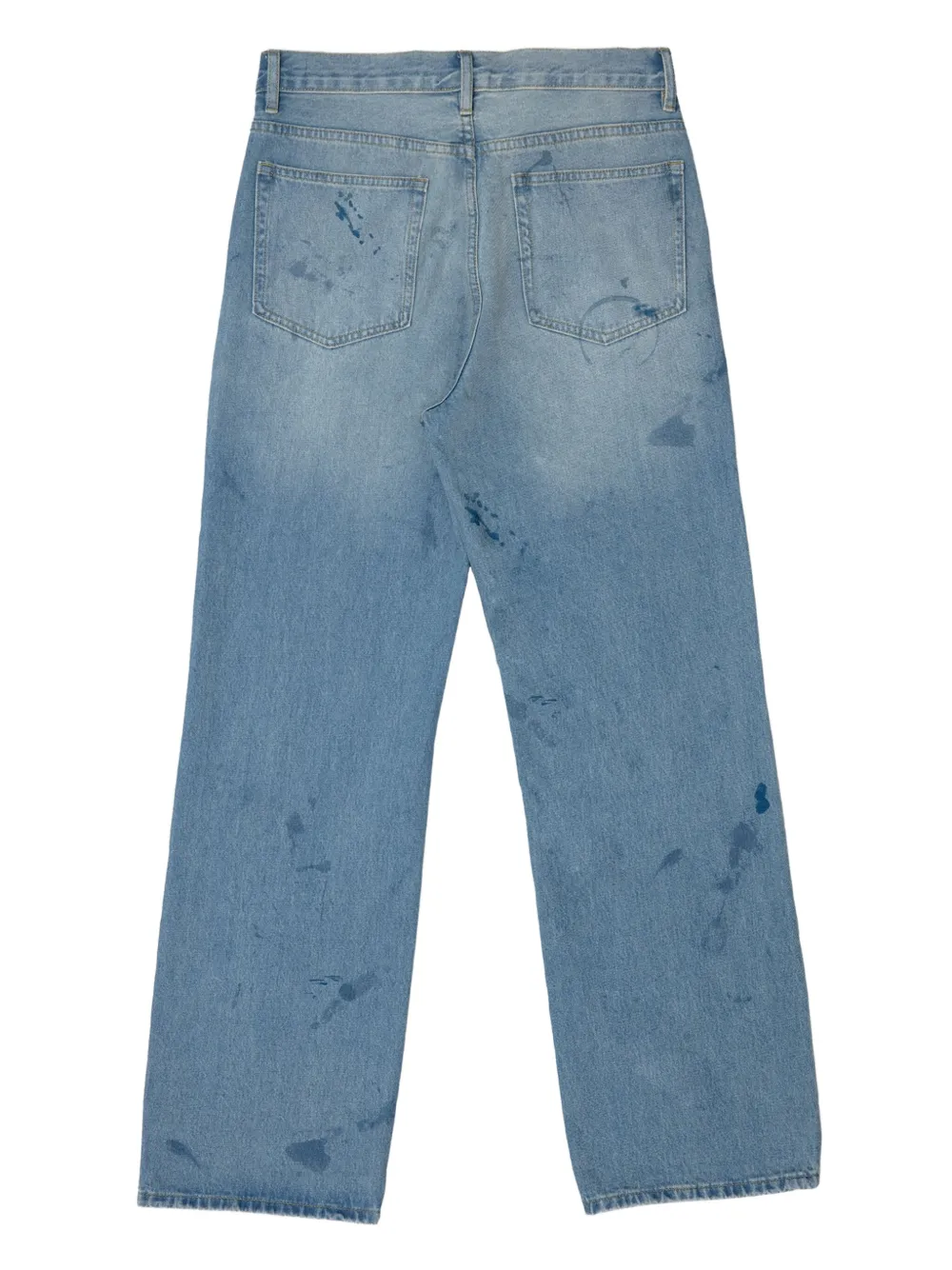 DOMREBEL Scuff jeans met verfspatten Blauw