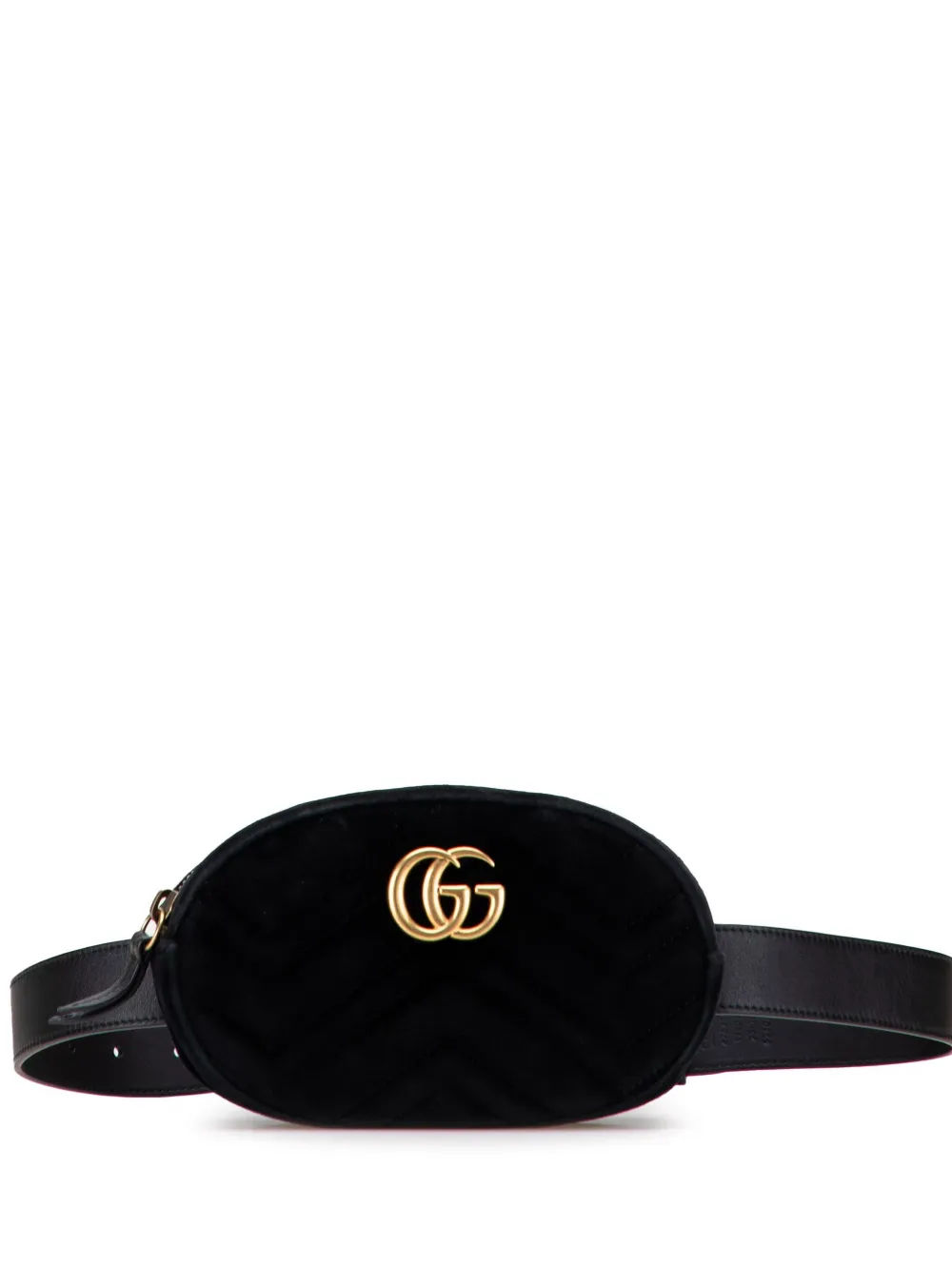 Gucci Pre-Owned 2016-2025 GG Marmont Matelasse Velvet belt bag | Black | Image 1