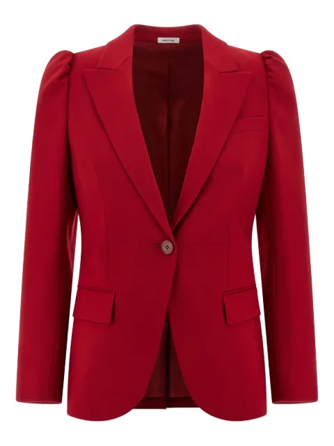Alexander McQueen puff-sleeve single-breasted blazer