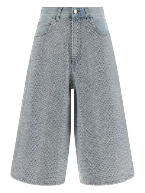 Haikure studded denim shorts