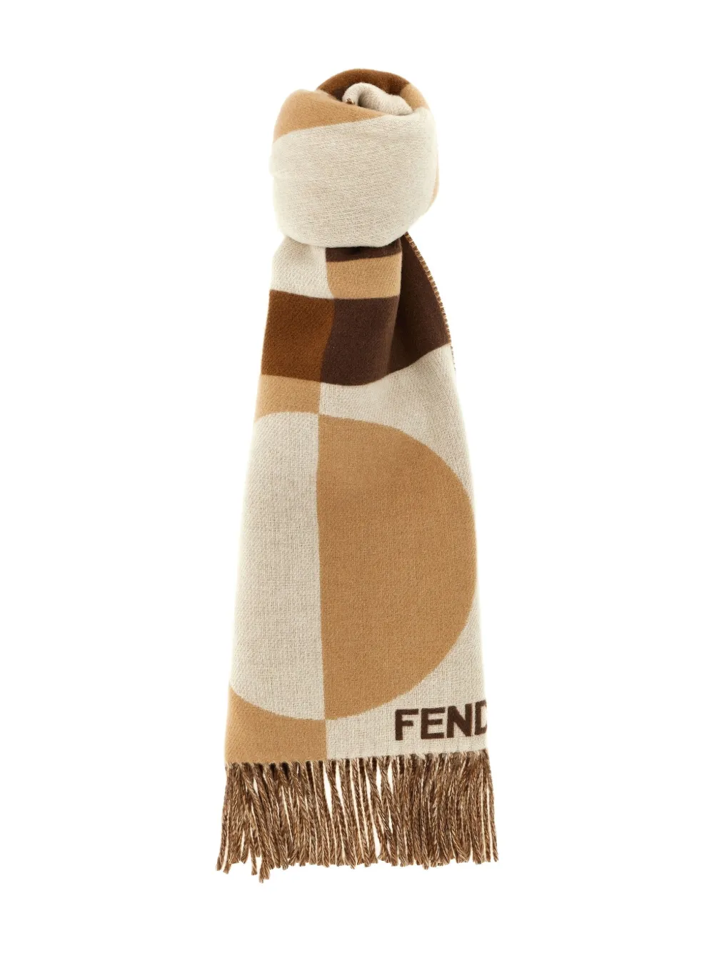 Fendi Cashmere Wool Scarf Scarves And Foulards Brown In Multi