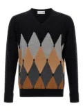 Ballantyne argyle jacquard cashmere sweater - Black