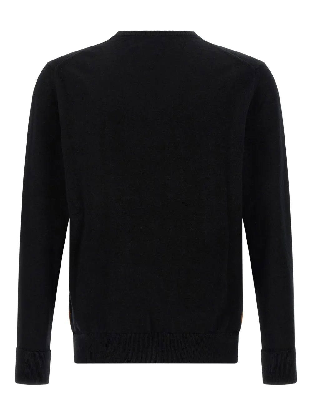 Ballantyne argyle jacquard cashmere sweater - Zwart