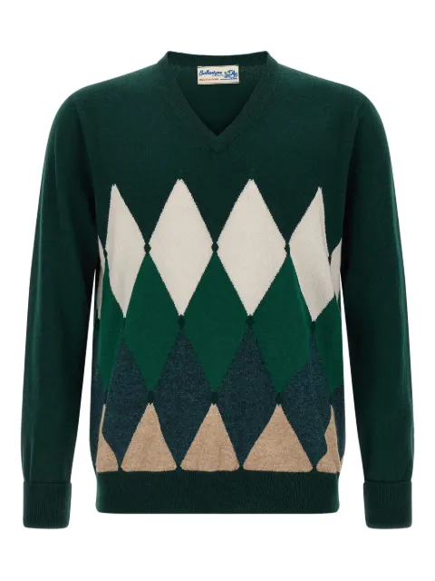 Ballantyne argyle V-neck sweater