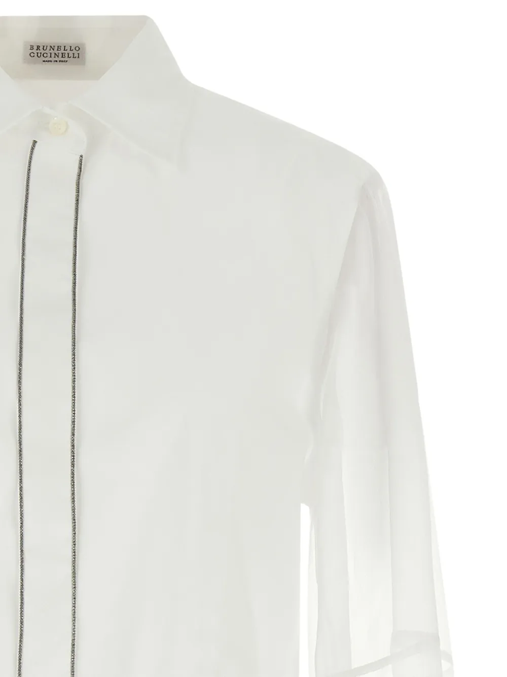 Brunello Cucinelli Layered Shirt Featuring Buttoned Cuffs In White