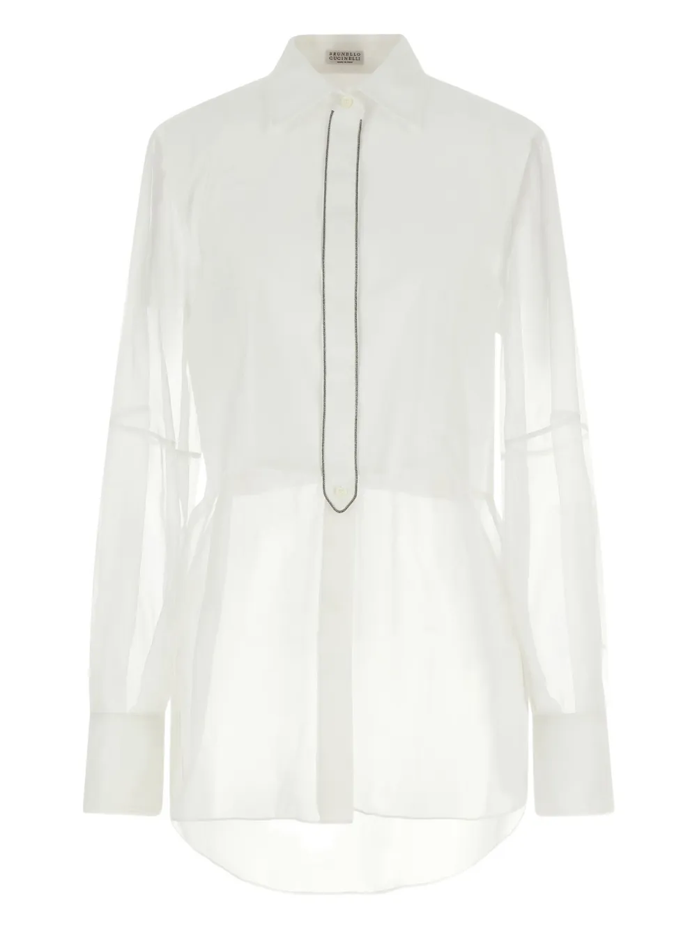 Brunello Cucinelli Layered Shirt Featuring Buttoned Cuffs In White