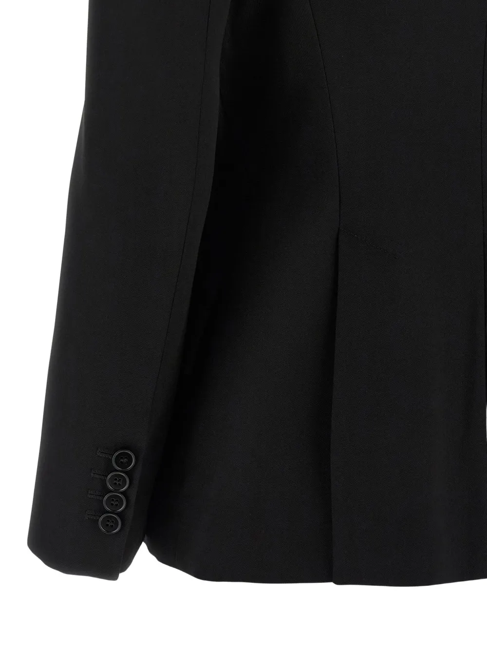 Alexander Mcqueen Padded-shoulder Single-breasted Blazer In Black