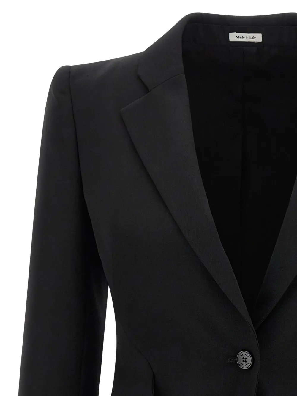 Alexander Mcqueen Padded-shoulder Single-breasted Blazer In Black