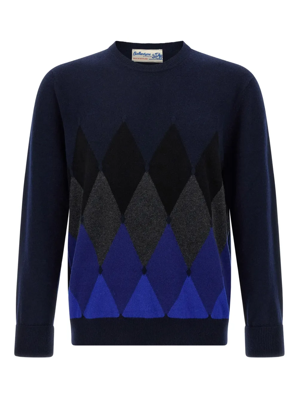 Ballantyne Argyle Pattern Sweater Sweaters And Cardigans Blue In Blue