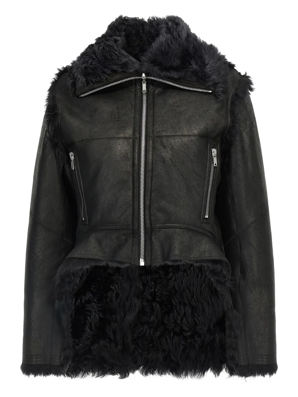 Rick Owens Exploder zip-front leather jacket | Black | Image 1