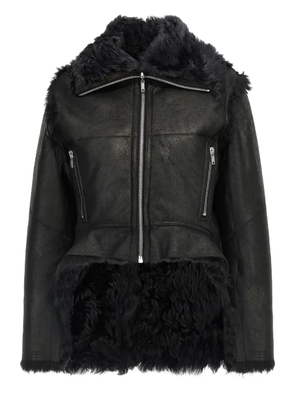 Rick Owens Exploder zip-front Leather Jacket | Black | FARFETCH