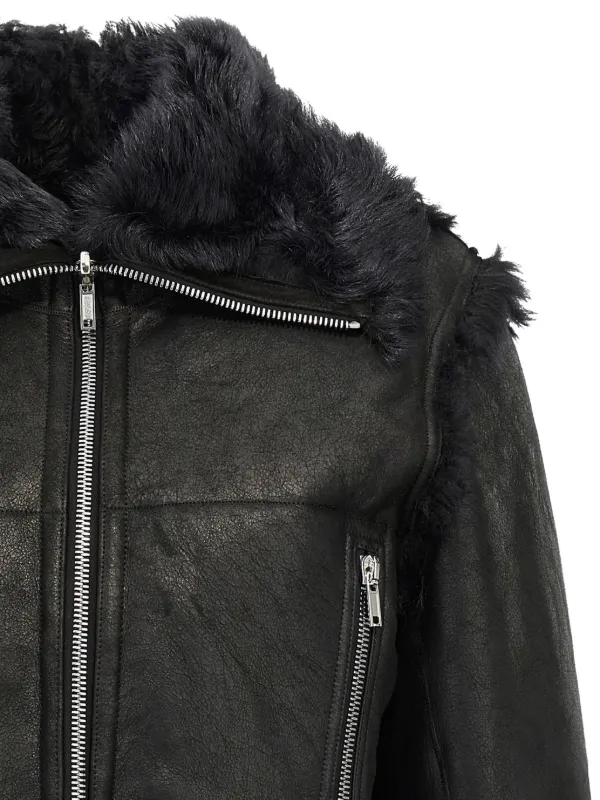 Rick Owens Exploder zip-front Leather Jacket | Black | FARFETCH
