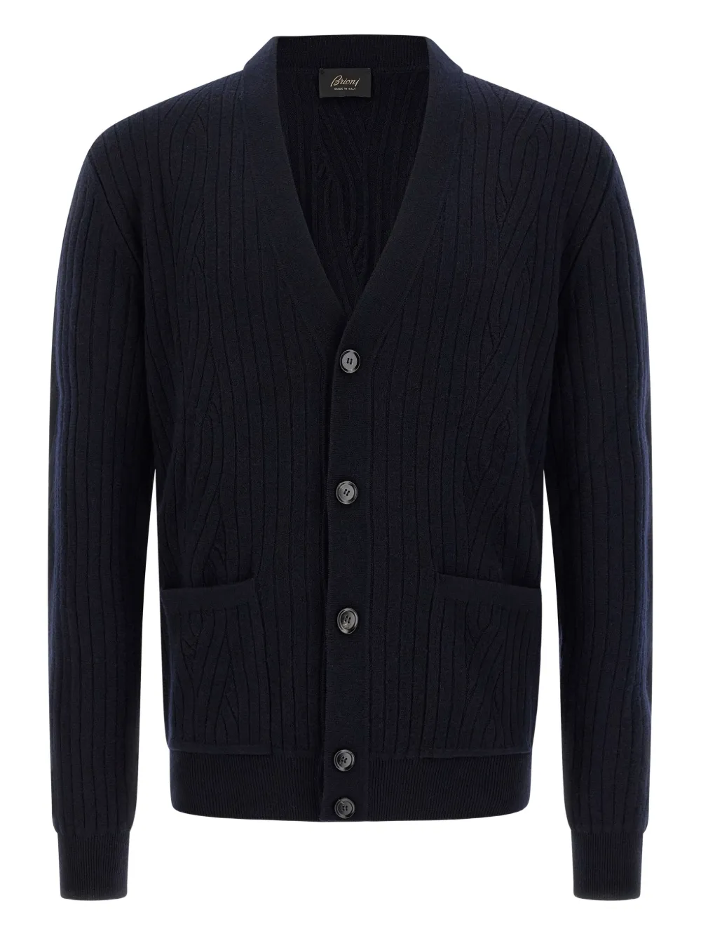 Brioni ribbed braid cardigan | Blue | Image 1