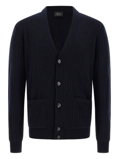 Brioni cárdigan tejido de canalé