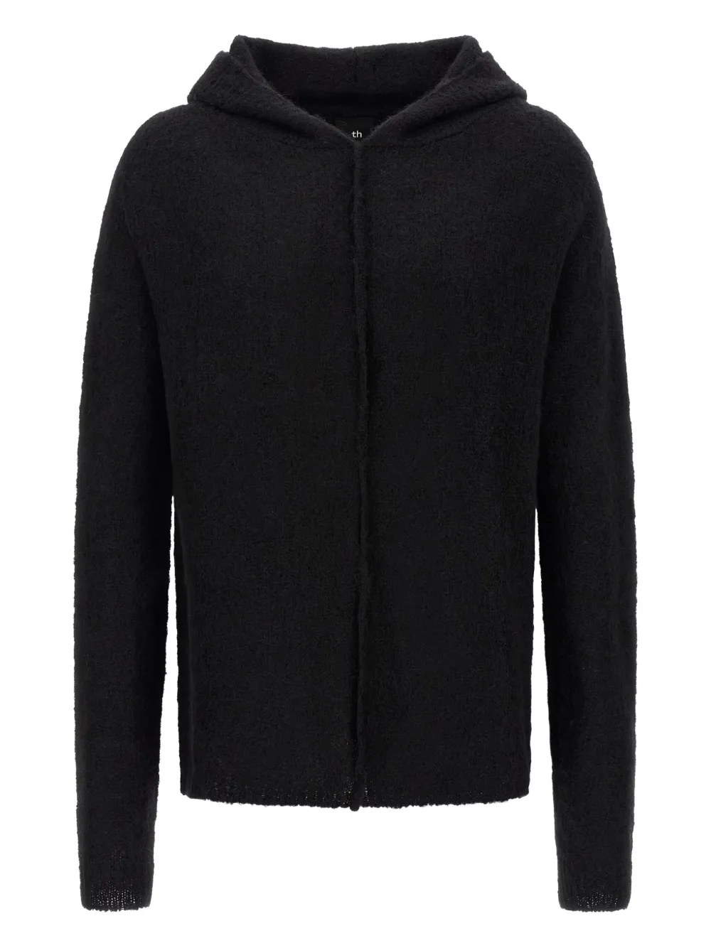 Thom Krom Alpaca Blend Hooded Sweater With Long Cuffed Sleeves In Black