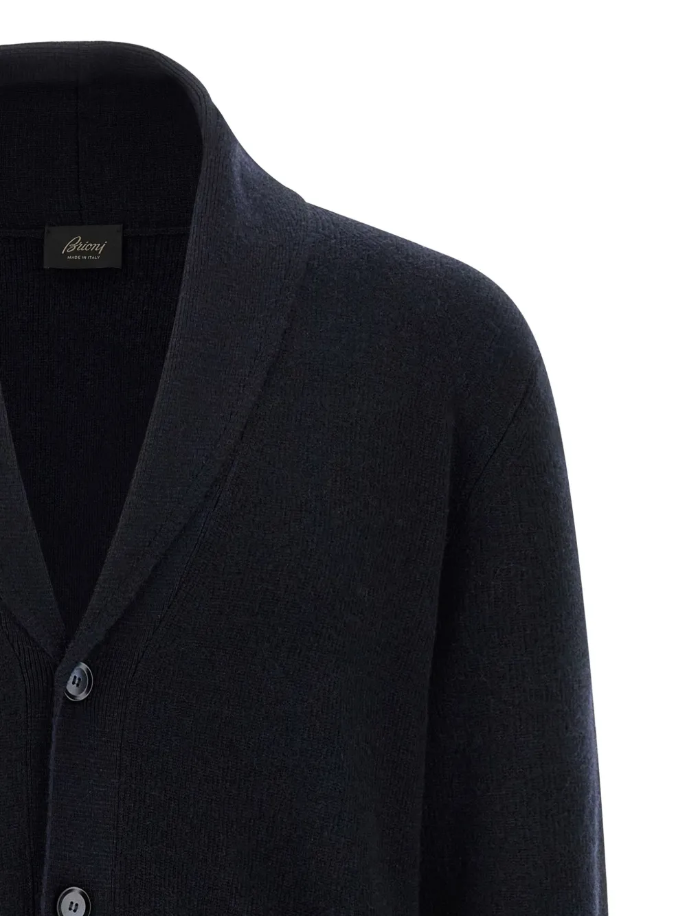 Brioni Cashmere Cardigan Sweaters And Cardigans Blue In Black