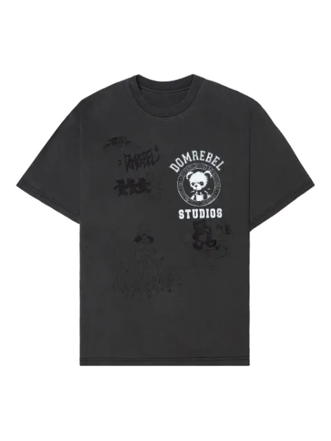 DOMREBEL T-Shirt mit Varsity Bear-Print