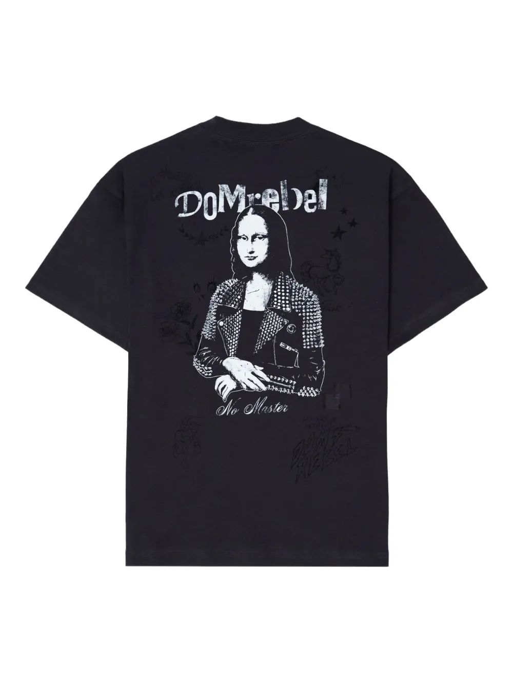 DOMREBEL She Is Her T-shirt met grafische print Zwart