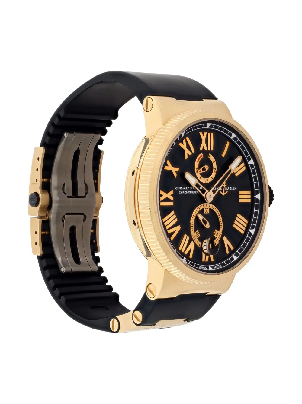 Pre-owned Ulysse Nardin Chronometer 42mm In Black
