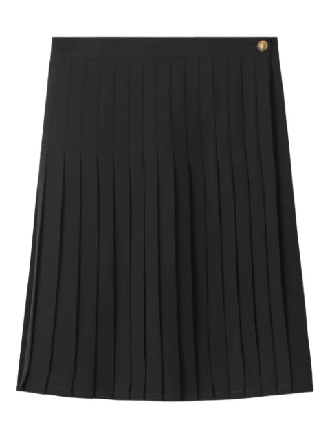 Burberry pleated wool blend midi skirt
