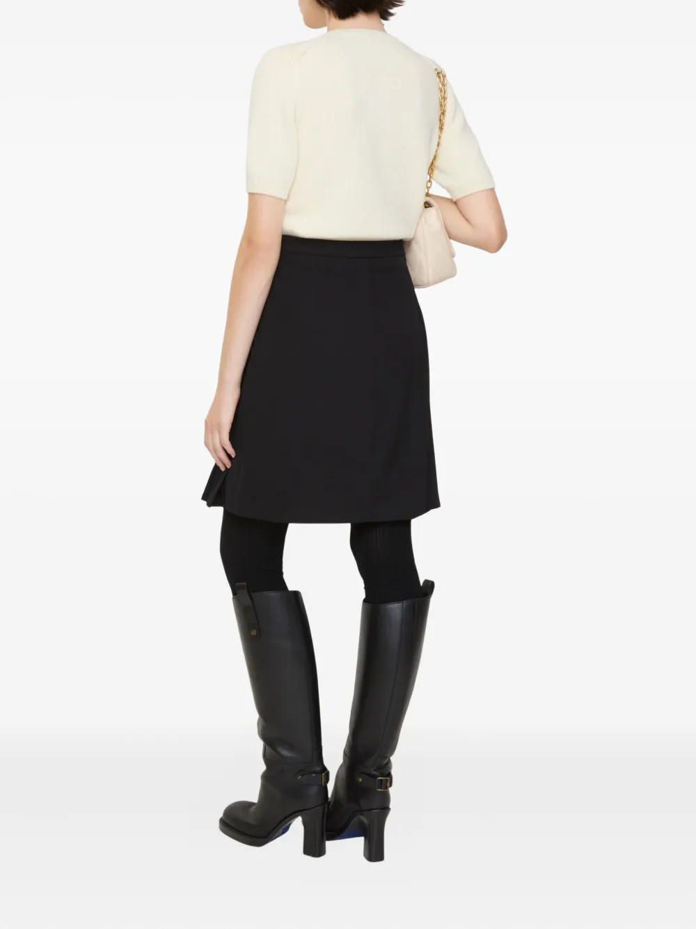 Burberry Midi-plooirok Zwart