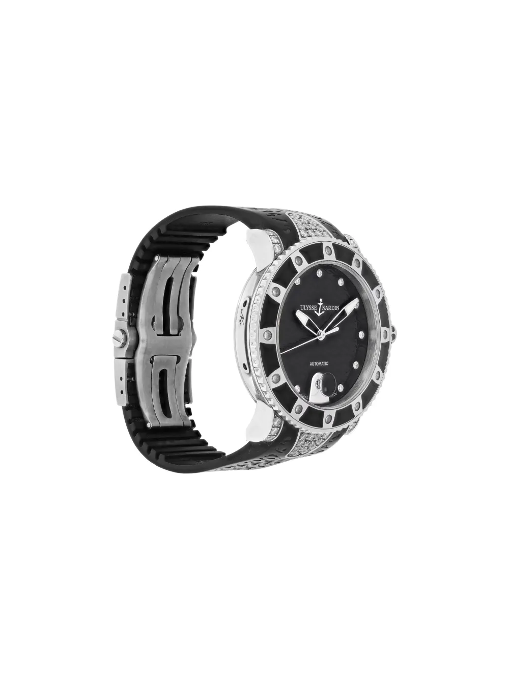 Pre-owned Ulysse Nardin Lady Diver 40mm In Black