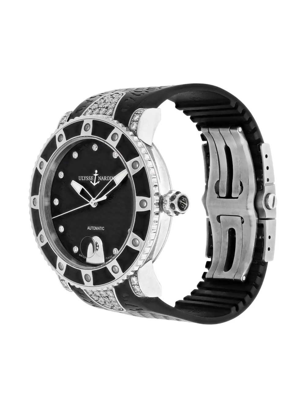 Pre-owned Ulysse Nardin Lady Diver 40mm In Black