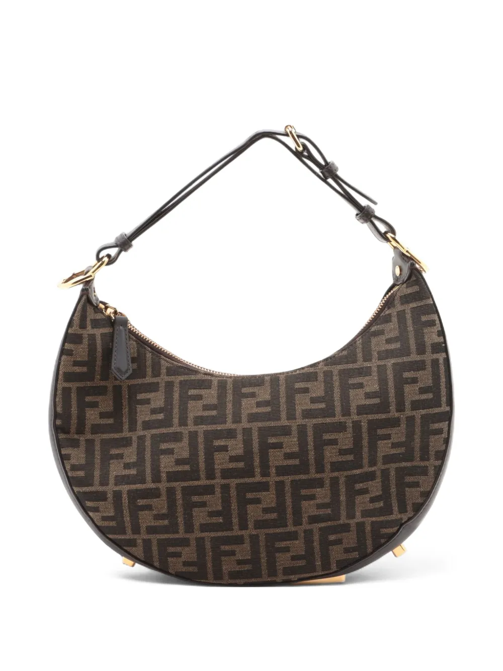 Fendi Pre-Owned 2024 small Graffiti FF jacquard shoulder bag | Brown | Image 1