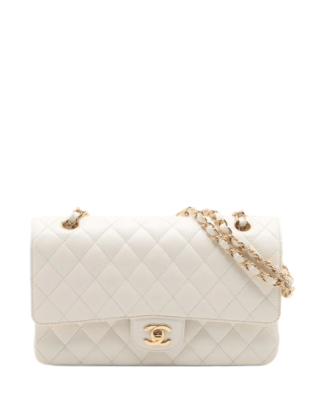 CHANEL Pre-Owned 2004-2005 medium Classic Double Flap shoulder bag | White | Image 1