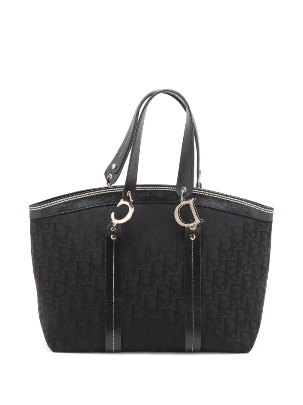 Christian Dior Pre-Owned 2000-2010 floral-embroidered monogram tote bag | Pre-Owned | Image 2