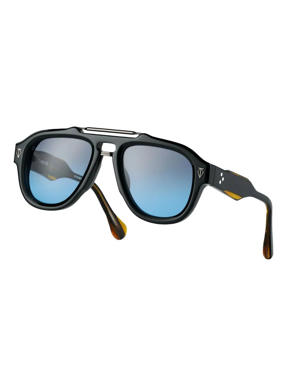 T Henri Eyewear Zonnebril met dubbele neus en kleurverloop Zwart