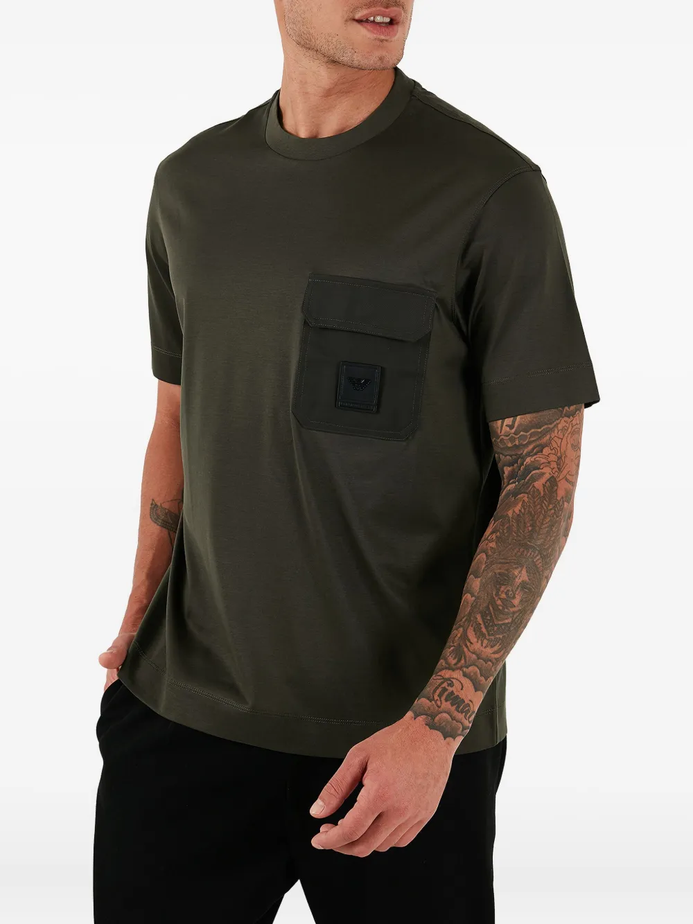 Emporio Armani pocket T-shirt - Groen